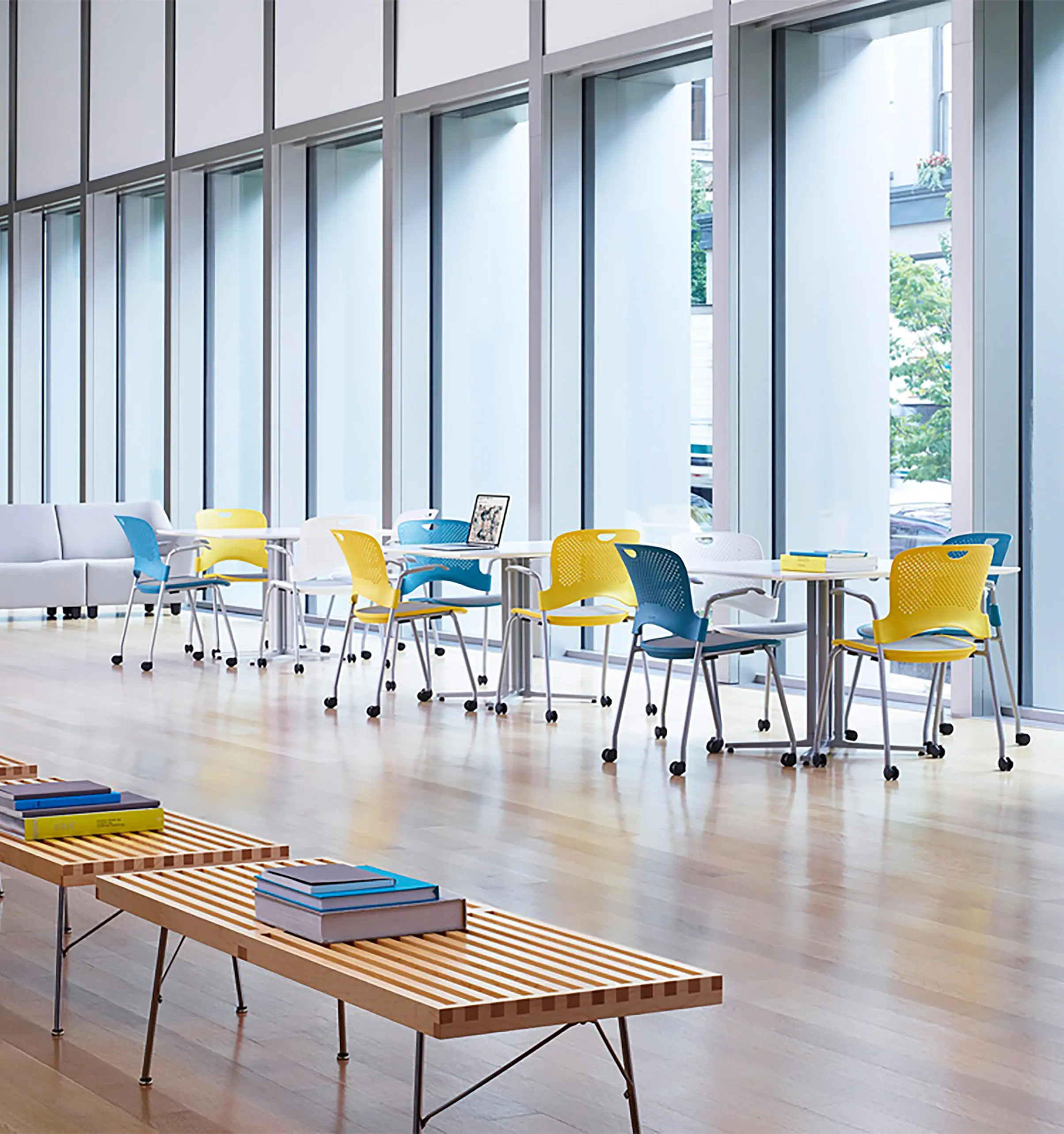 Herman Miller Caper Stacker Chair - Berry Blue
