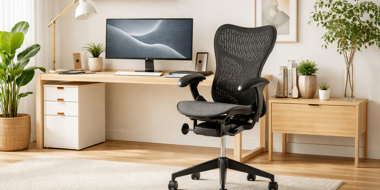 Schreibtischplatz im Home Office